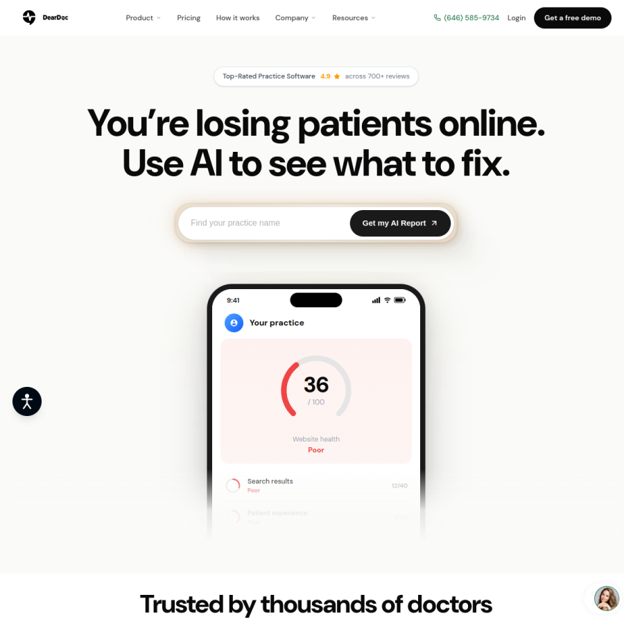 getdeardoc.com homepage screenshot