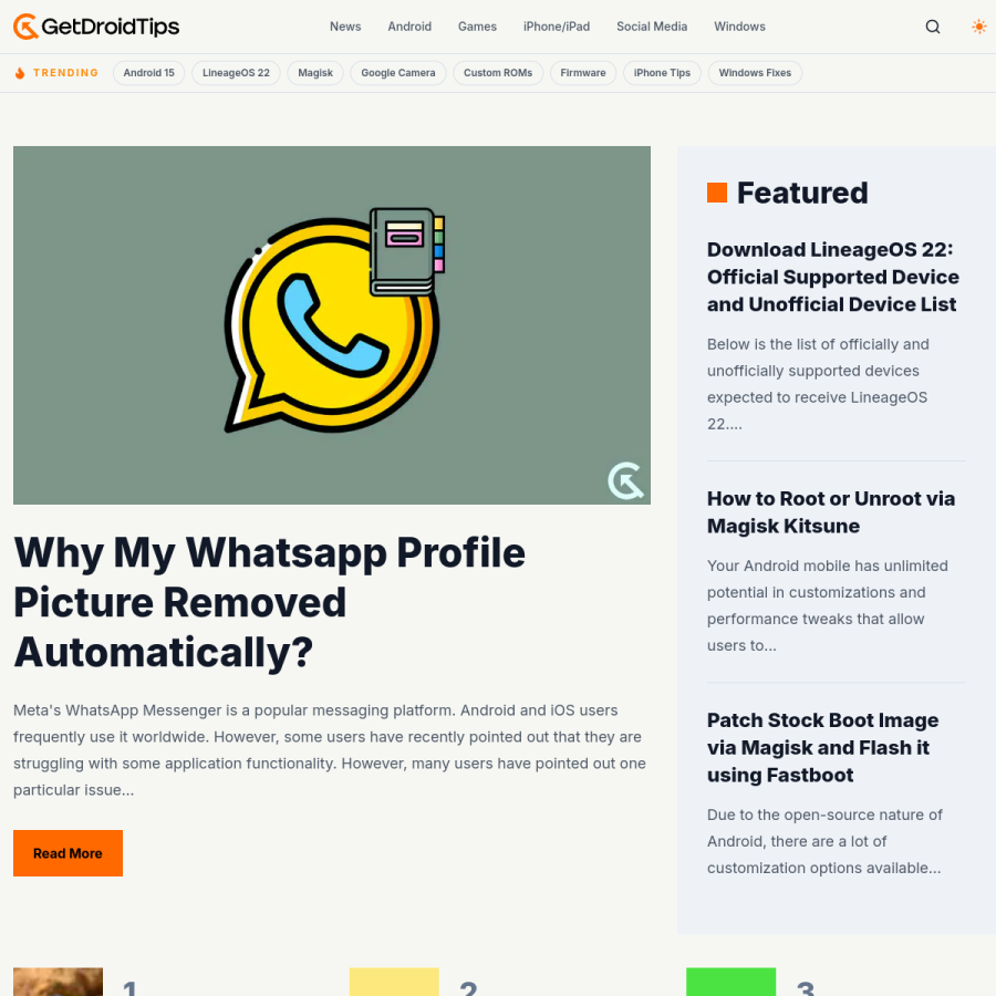 getdroidtips.com homepage screenshot