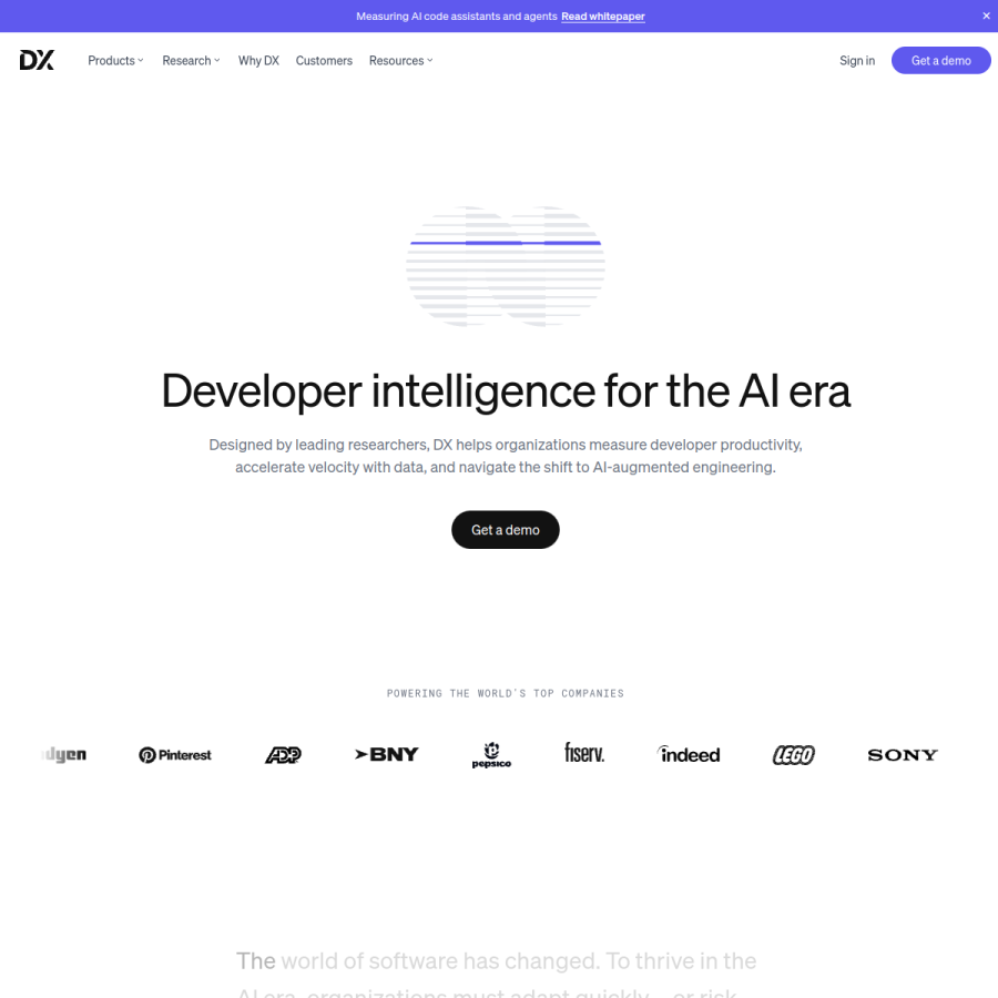 getdx.com homepage screenshot