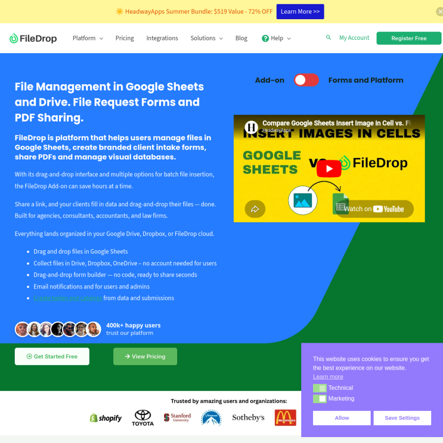 getfiledrop.com homepage screenshot