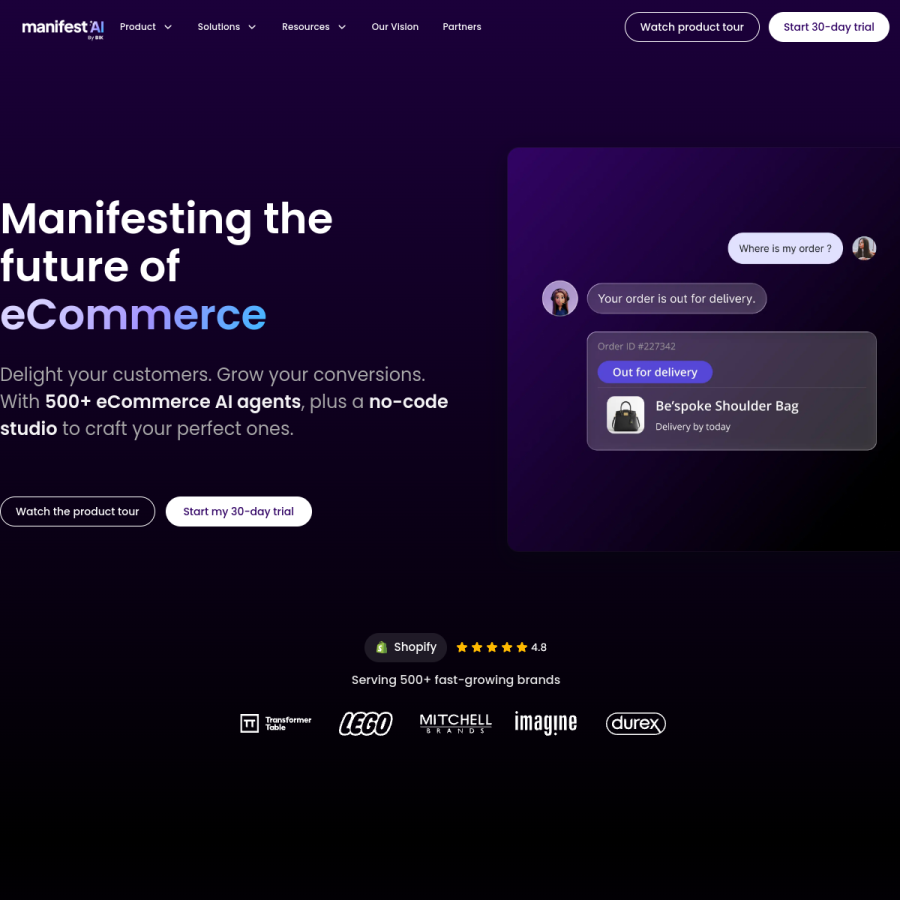 getmanifest.ai homepage screenshot
