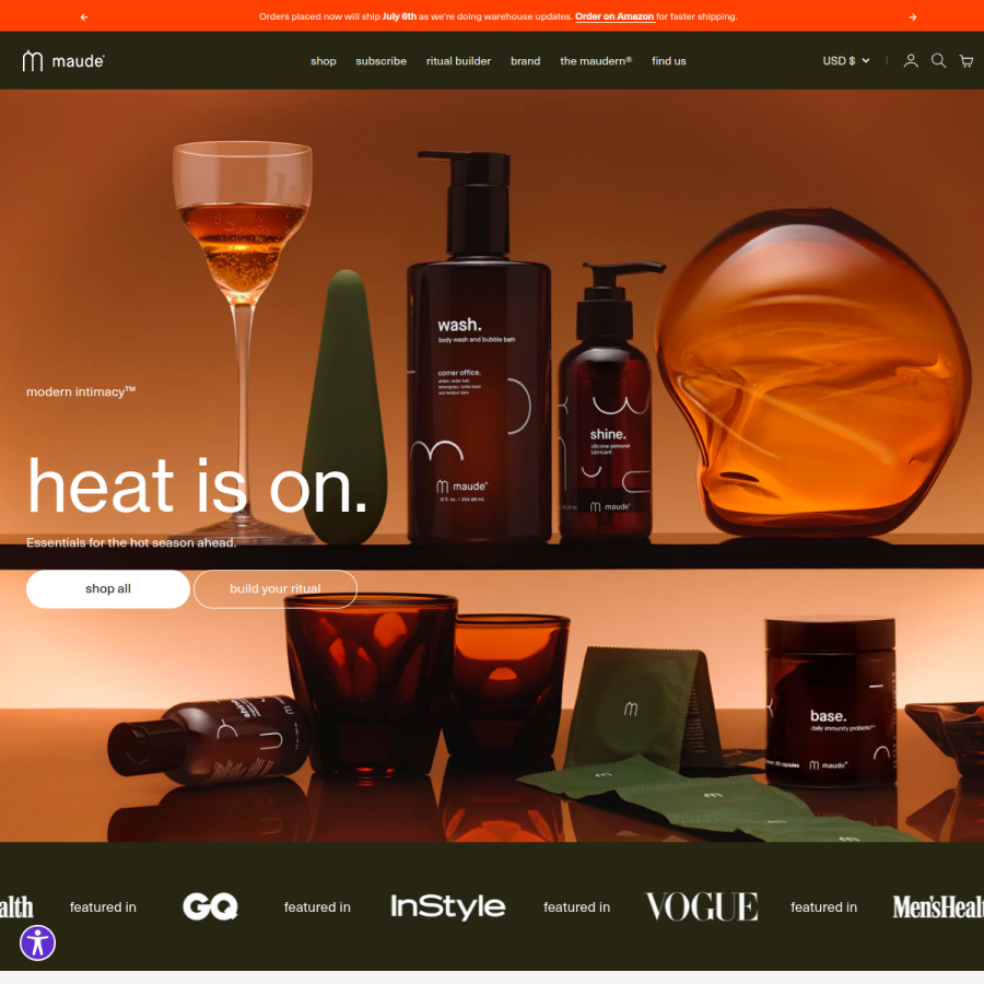 getmaude.com homepage screenshot