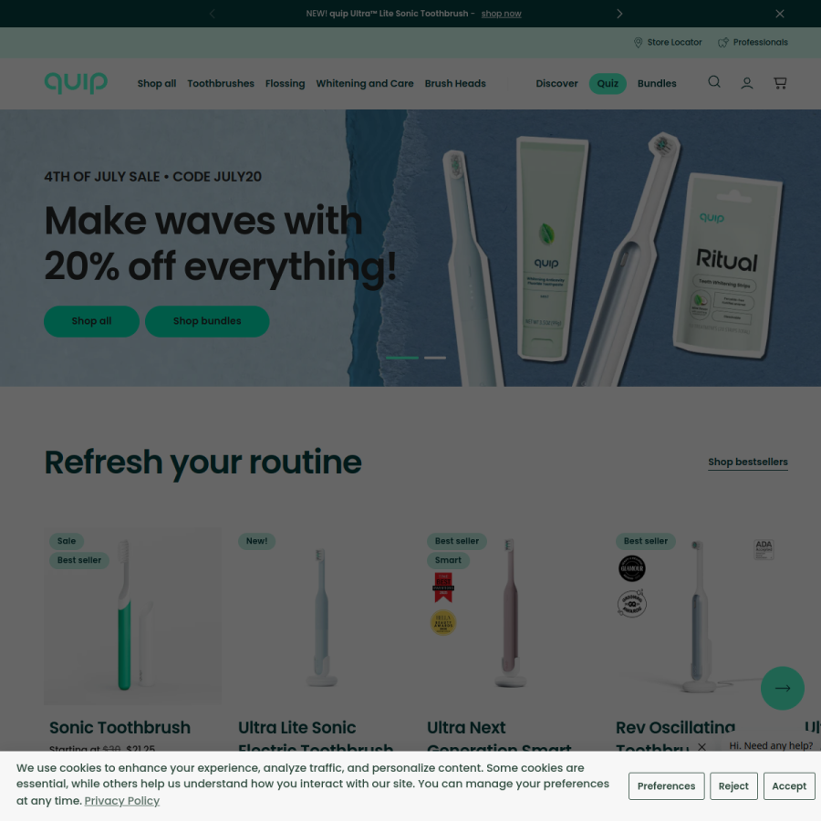 getquip.com homepage screenshot