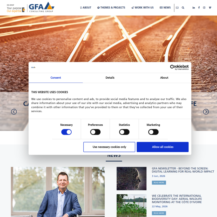 gfa-group.de homepage screenshot