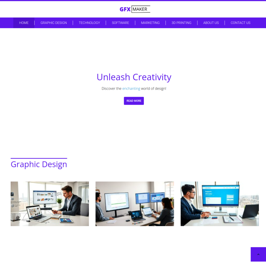 gfxmaker.com homepage screenshot
