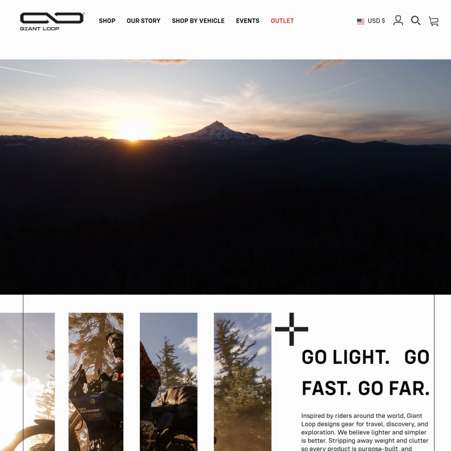giantloopmoto.com homepage screenshot
