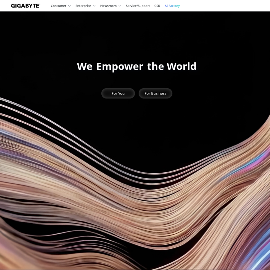 gigabyte.com homepage screenshot