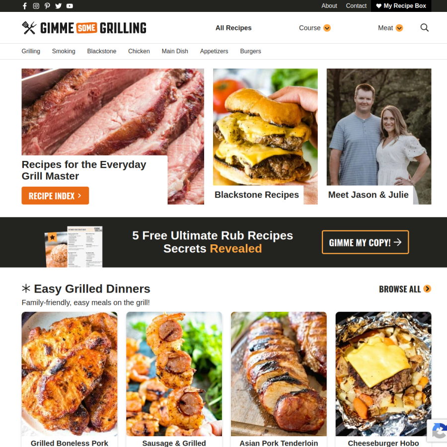 gimmesomegrilling.com homepage screenshot