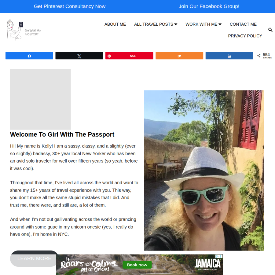 girlwiththepassport.com homepage screenshot