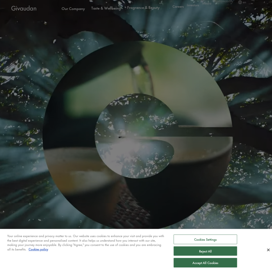 givaudan.com homepage screenshot