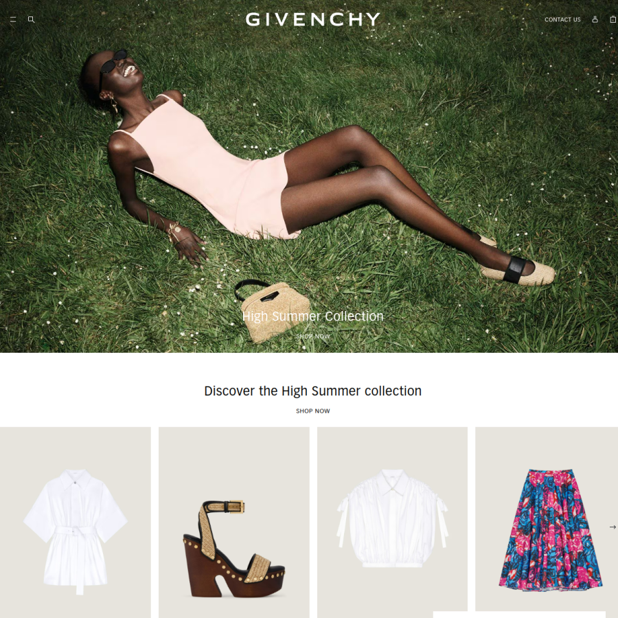 givenchy.com homepage screenshot