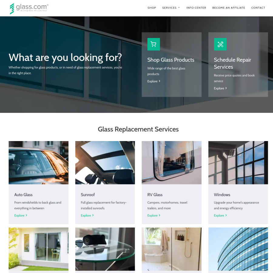 glass.com homepage screenshot