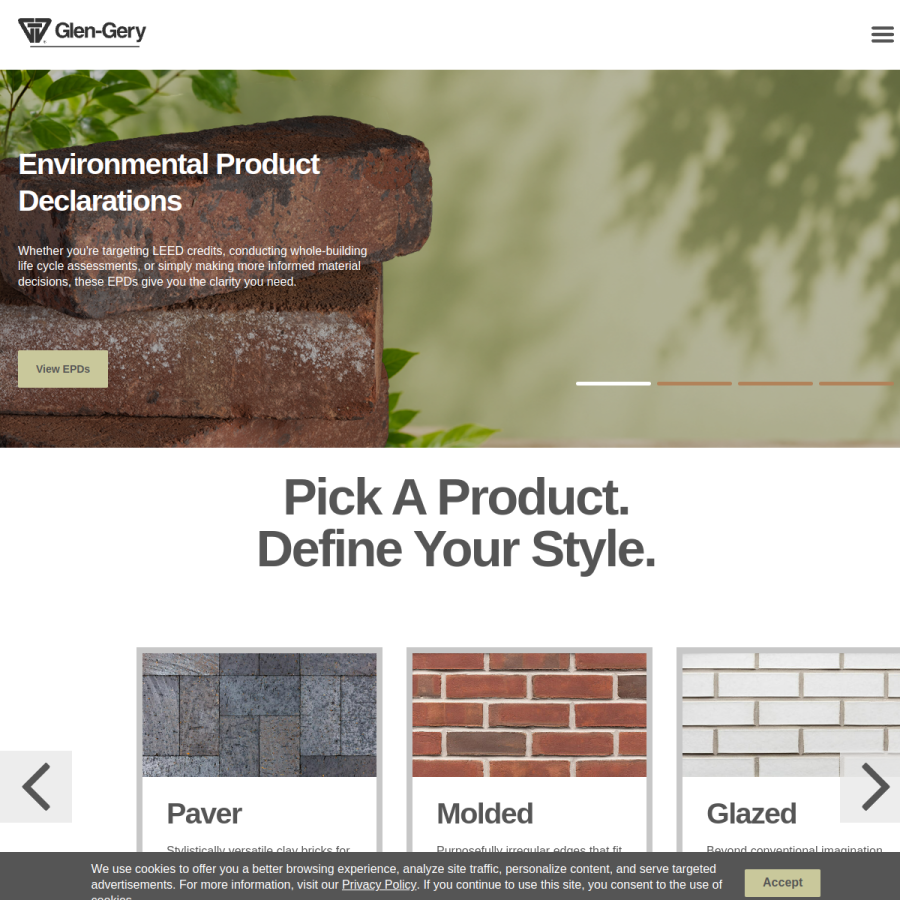 glengery.com homepage screenshot