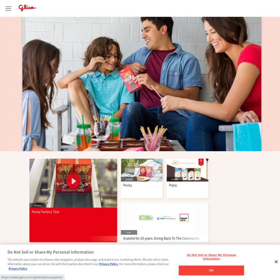 glico.com homepage screenshot