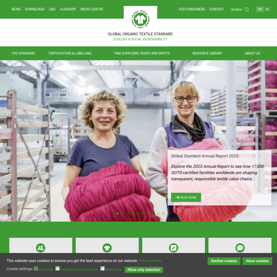 global-standard.org homepage screenshot