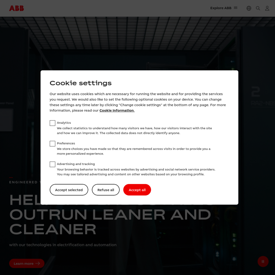 global.abb homepage screenshot