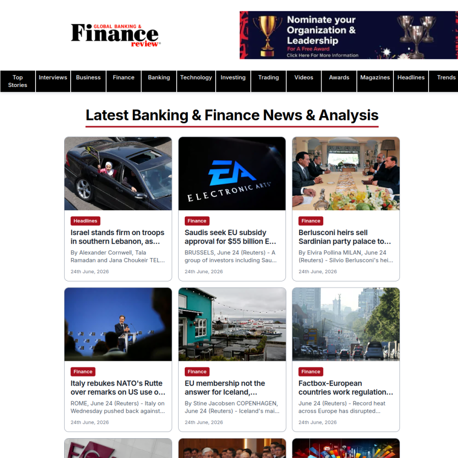 globalbankingandfinance.com homepage screenshot