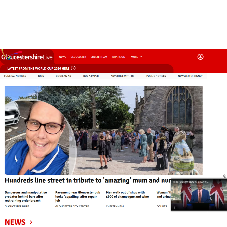 gloucestershirelive.co.uk homepage screenshot