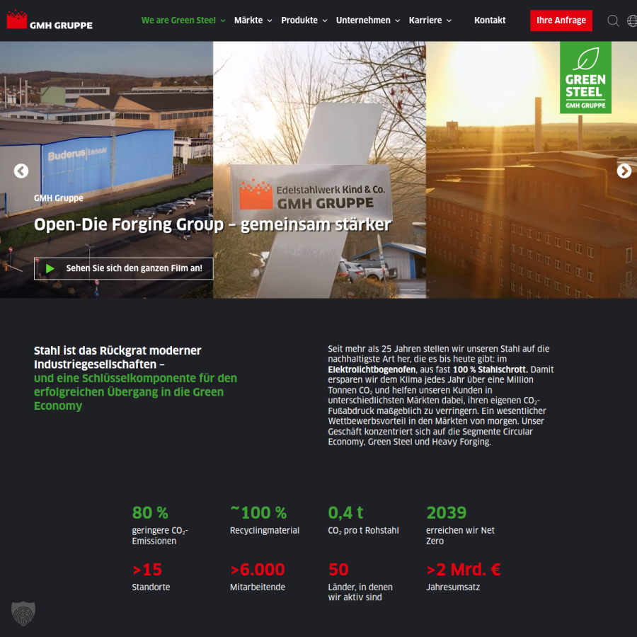 gmh-gruppe.de homepage screenshot