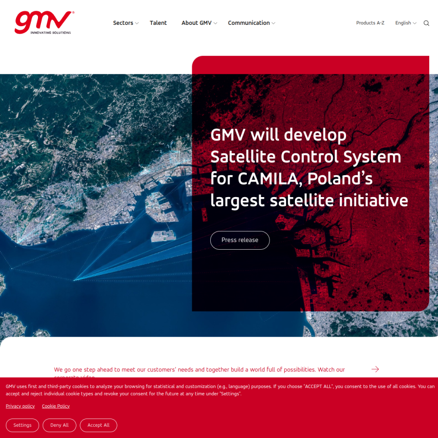 gmv.com homepage screenshot