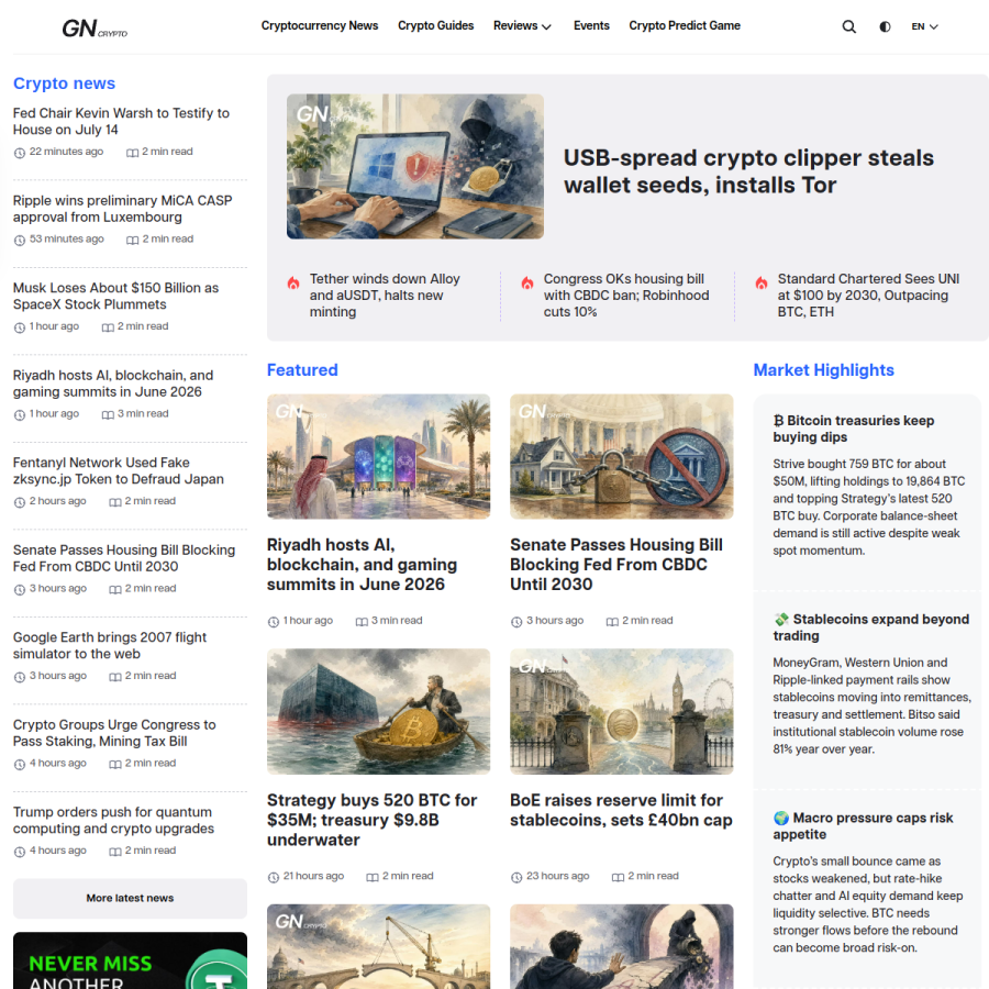gncrypto.news homepage screenshot