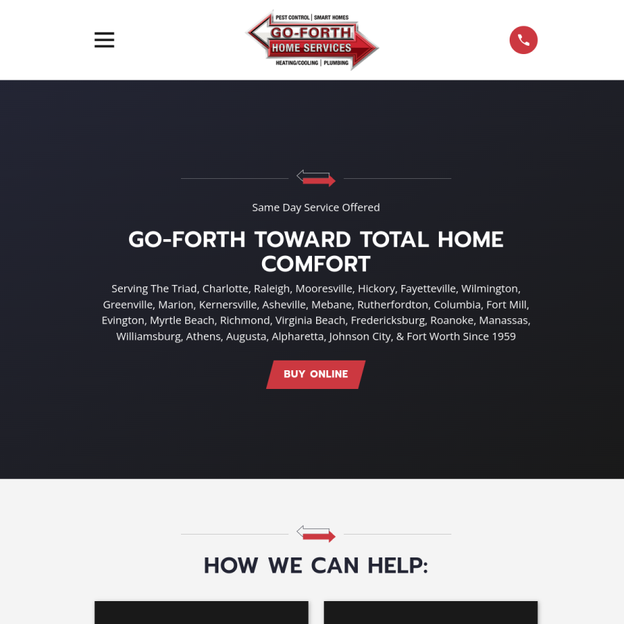 go-forth.com homepage screenshot