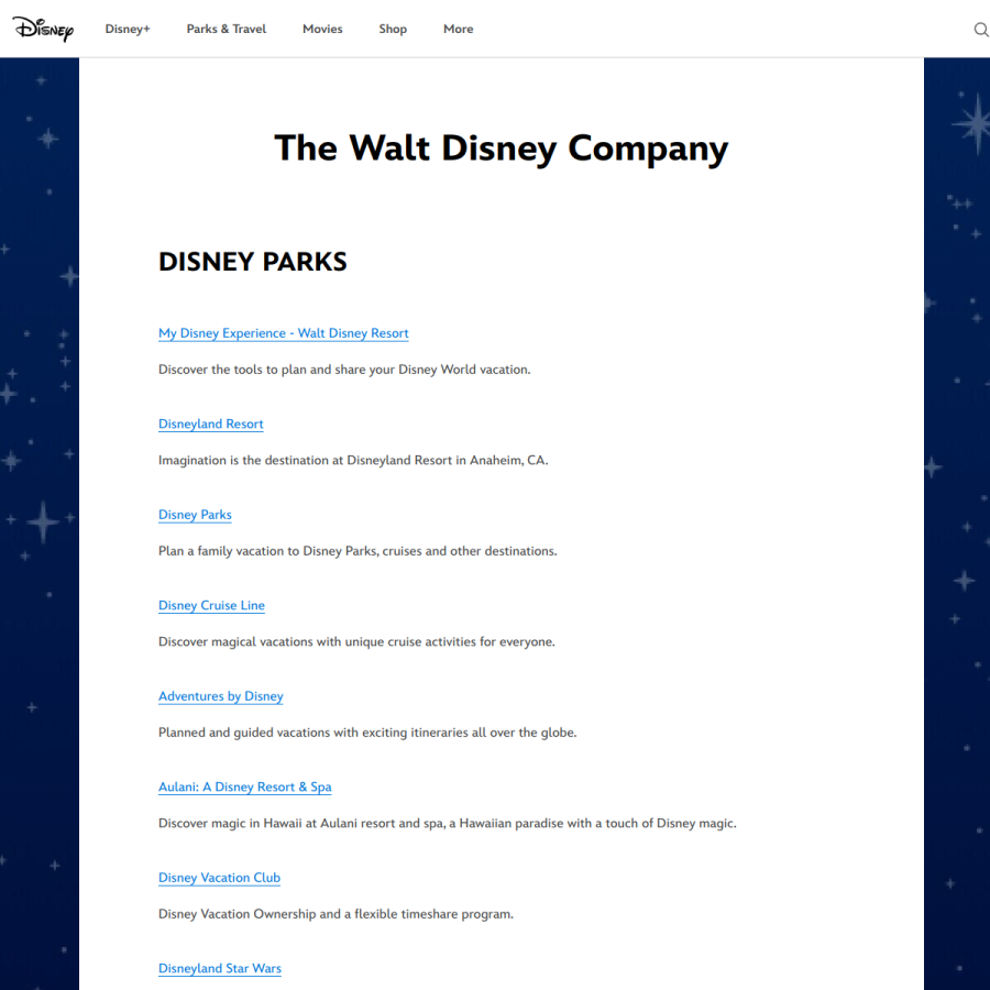 go.com homepage screenshot