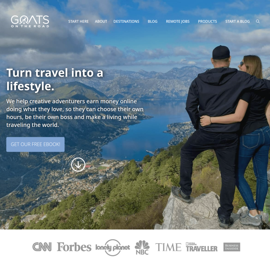 goatsontheroad.com homepage screenshot