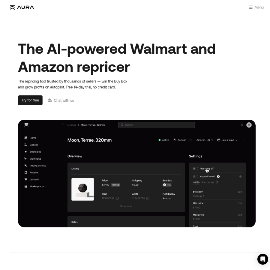 goaura.com homepage screenshot