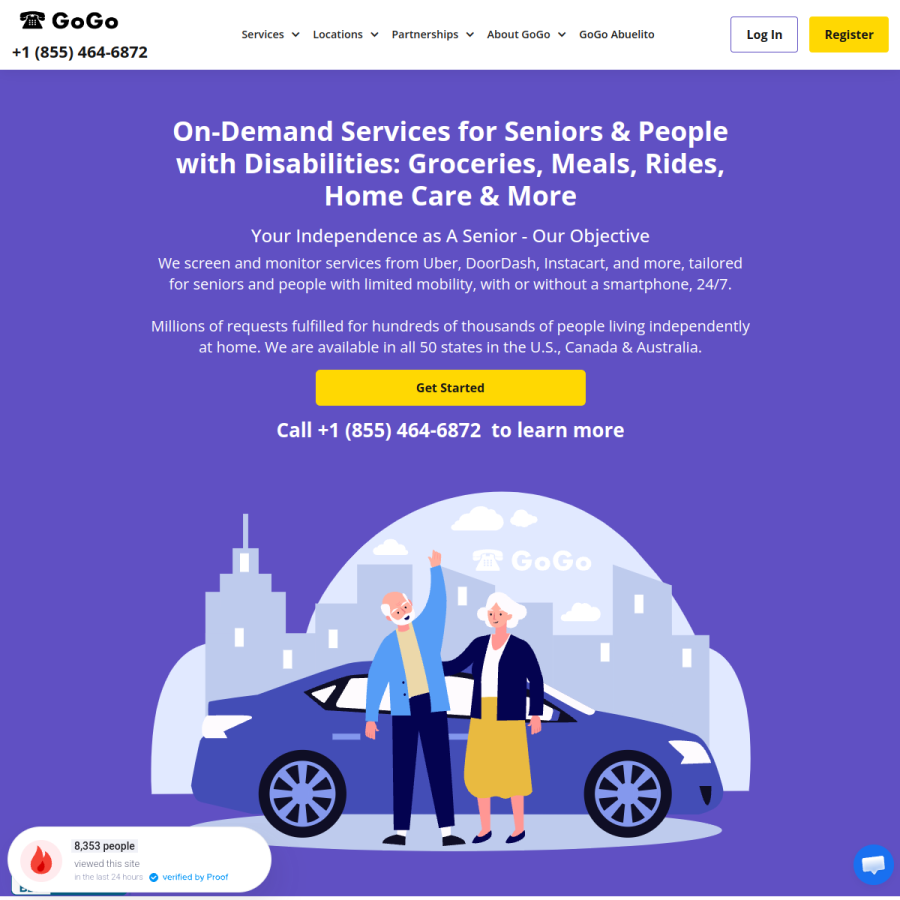 gogograndparent.com homepage screenshot