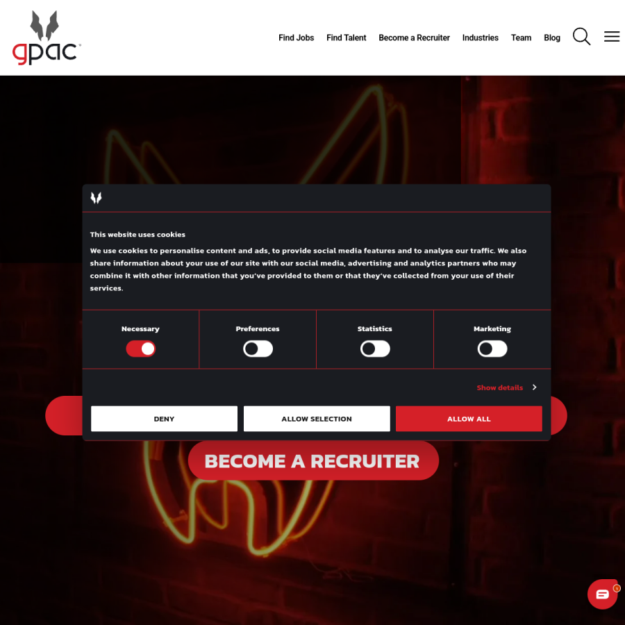 gogpac.com homepage screenshot