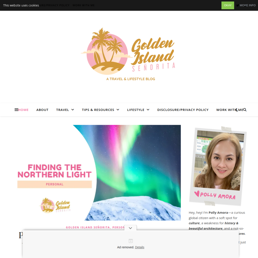 goldenislandsenorita.net homepage screenshot
