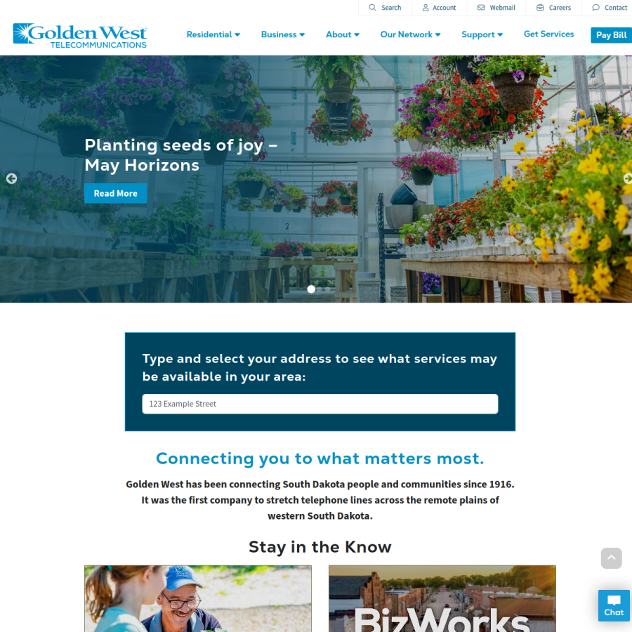 goldenwest.com homepage screenshot