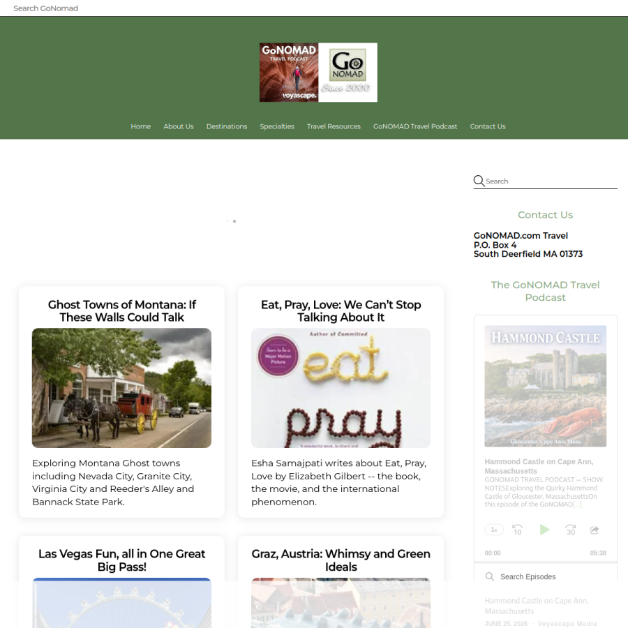 gonomad.com homepage screenshot