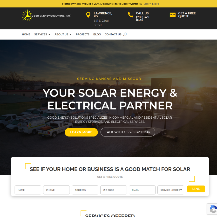 goodenergysolutions.com homepage screenshot