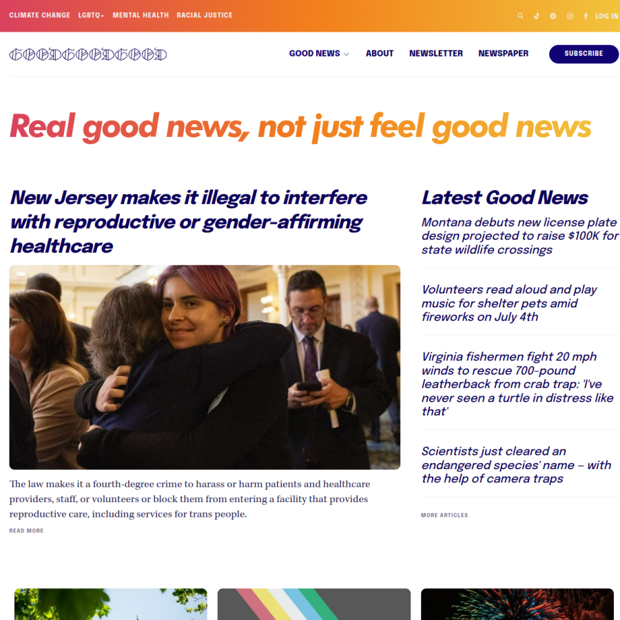 goodgoodgood.co homepage screenshot