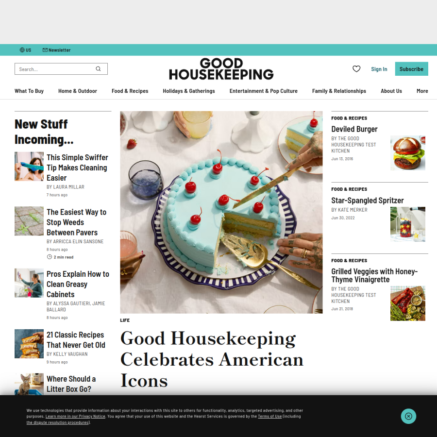 goodhousekeeping.com homepage screenshot