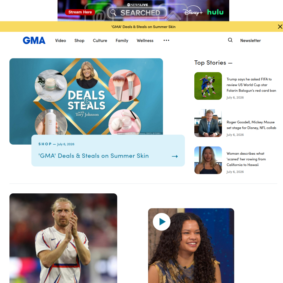 goodmorningamerica.com homepage screenshot