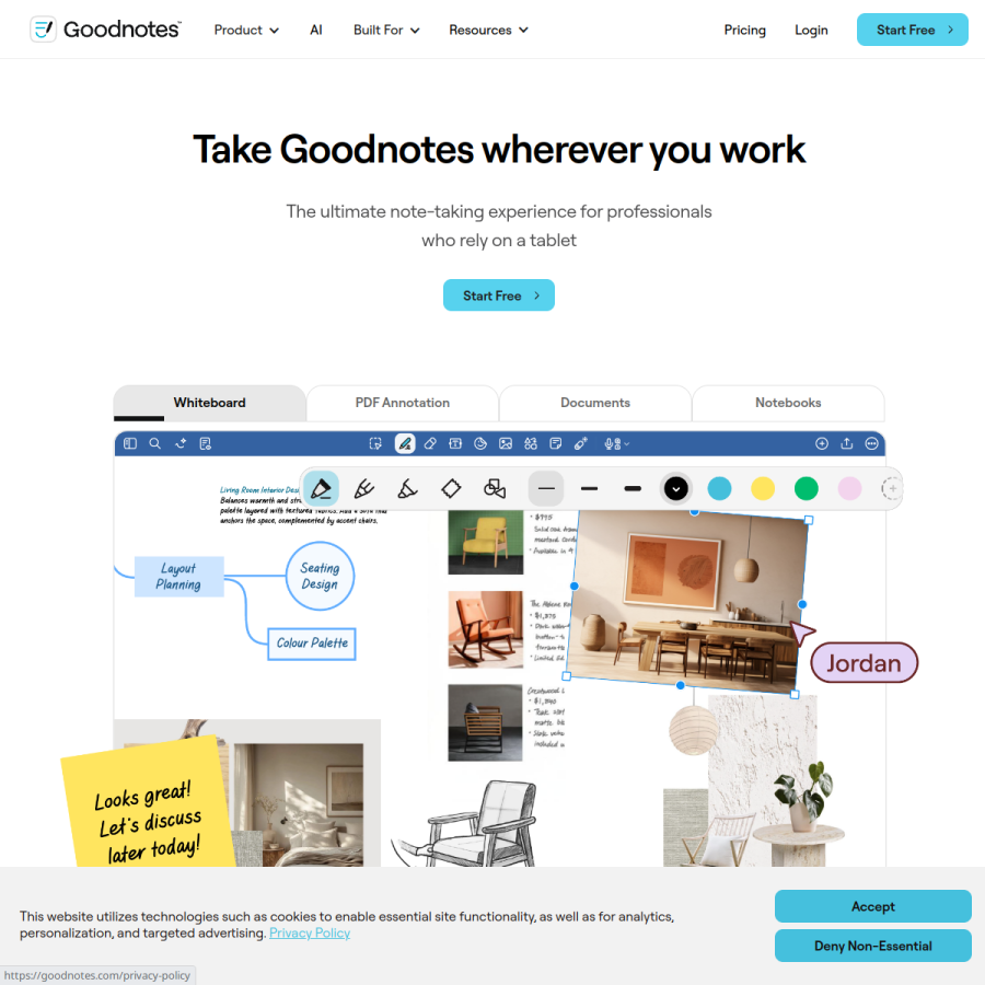 goodnotes.com homepage screenshot