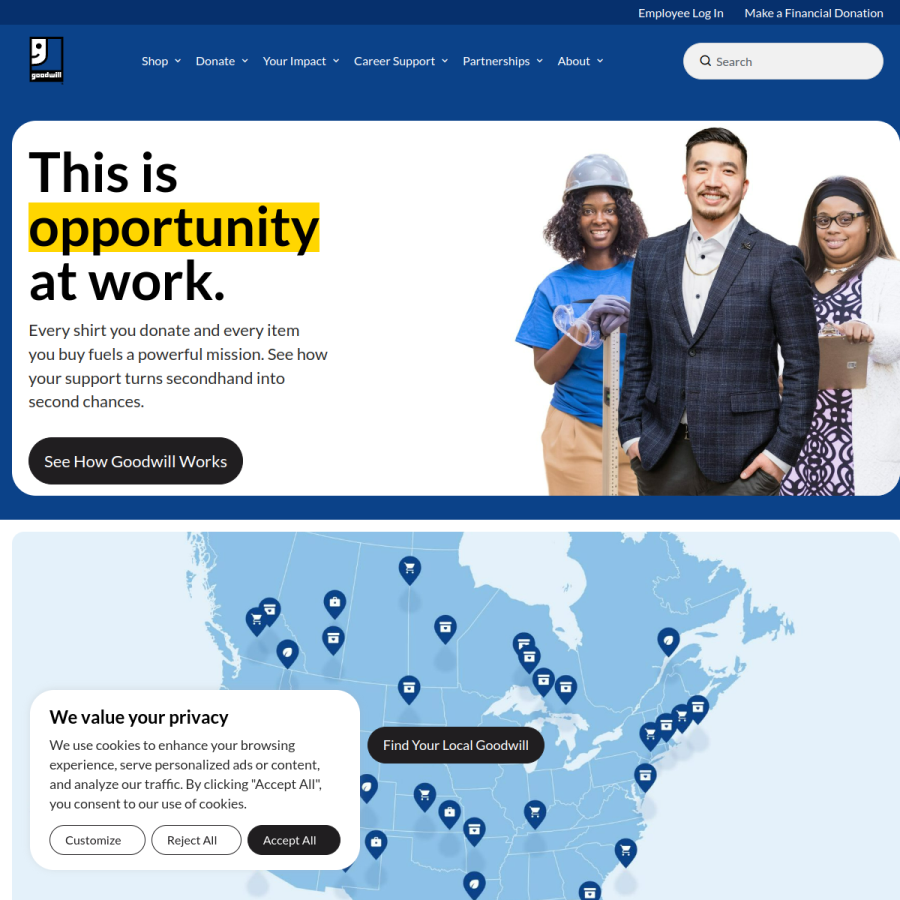 goodwill.org homepage screenshot