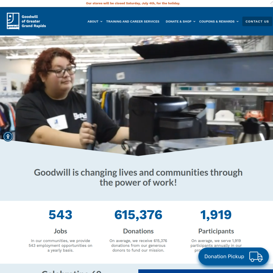 goodwillgr.org homepage screenshot