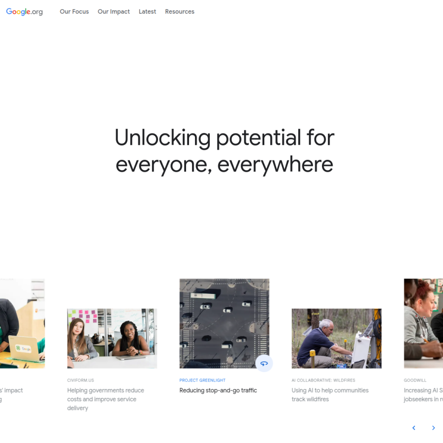 google.org homepage screenshot