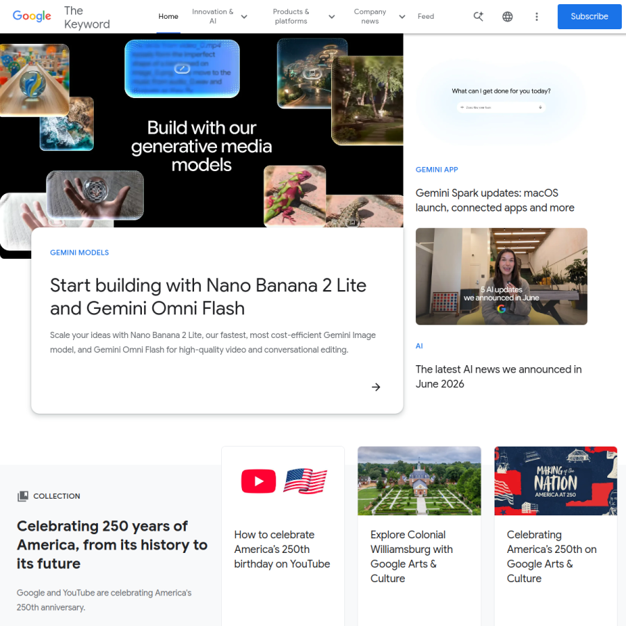 googleblog.com homepage screenshot