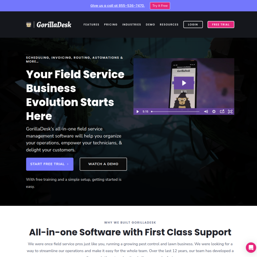 gorilladesk.com homepage screenshot