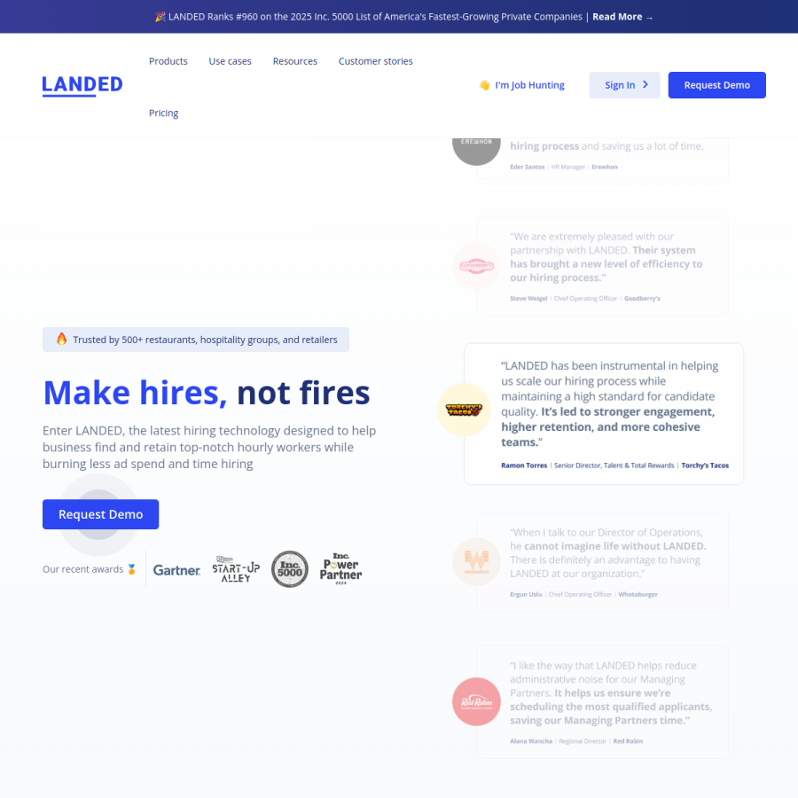 gotlanded.com homepage screenshot