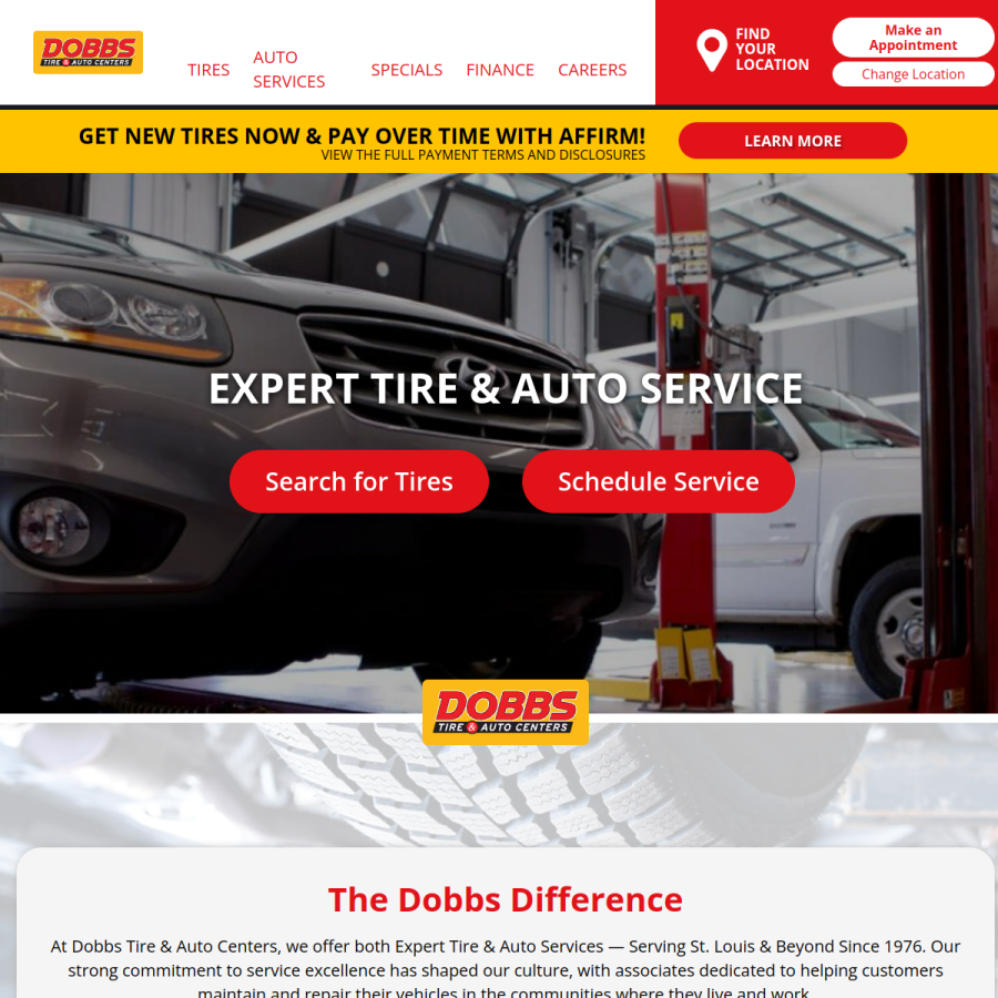 gotodobbs.com homepage screenshot