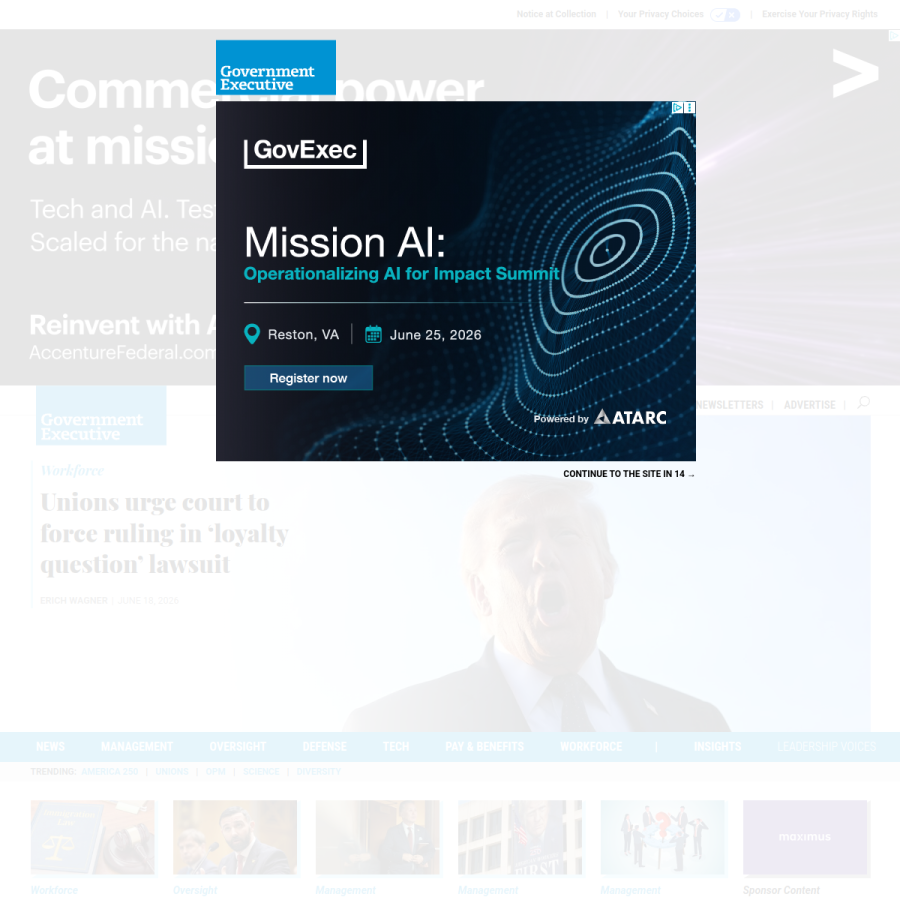 govexec.com homepage screenshot