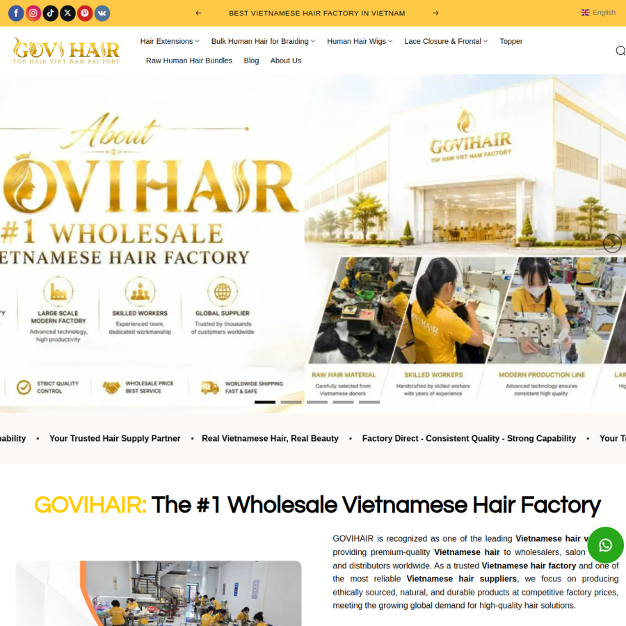 govihair.com homepage screenshot