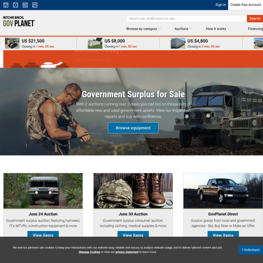 govplanet.com homepage screenshot