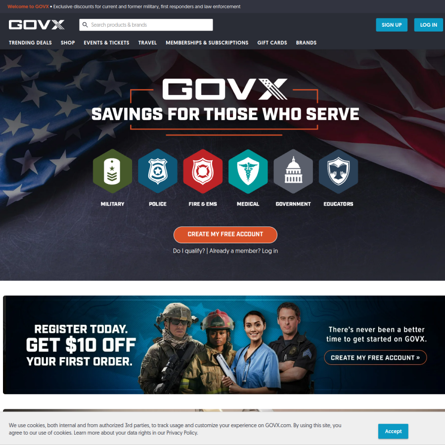 govx.com homepage screenshot